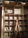 店面設計裝潢-木作置物櫃訂製中