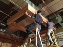 店面設計裝潢-木作造型天花板施工中 