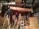 店面設計裝潢-木作造型天花板施工中 